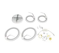 UMDHAIYI Modern LED Ceiling Light 4 Rings 3 Color Dimmable Acrylic Ceiling Light Fixtures 38W Modern Chandelier for Living Room Bedroom Kitchen