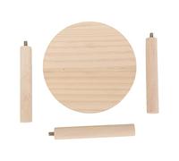 UMDHAIYI Plataforma redonda de madera de pino para hámster para jugar hámster, plataforma de pie para oso dorado, rama floreciente, rata