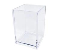 UMDHAIYI Portalápices acrílico de escritorio, organizador de almacenamiento de brochas de maquillaje transparente de gran capacidad para lápices cosméticos