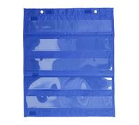 UMDHAIYI Tabla de bolsillo transparente de 5 filas para enseñar vocabulario, palabras que riman, ecuaciones matemáticas con imanes incorporados para pizarra blanca en colores (Azul)