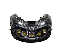 UMDJJU Faro Moto Conjunto Para Foshan 360 Conjunto Faro Motocicleta Módulo Lente Láser LED Luz Circulación Diurna Modificación Haz Delantero Adecuado Faro Delantero Moto