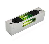 UMEI Metal high Precision Adjustable Level Small Level bar Level Square Horizontal Bubble Magnetism,Alloy with Luminous Horizontal Bubble, (Green (Magnetic)