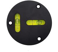 Umei Nivel de vidrio universal Metal redondo burbuja horizontal tipo T Instrumento de nivel metal 60mm Precisión 5 ′ / 2mm Se puede fijar con agujeros de tornillo (negro)