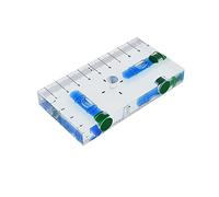 umei Nivel multifuncional transparente tipo T de burbuja bidireccional con escala de imán, tamaño 95 x 51 x 13 mm (azul)