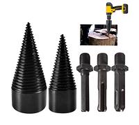 Umelee Broca para Dividir Madera, 32mm+42mm Brocas Divisora de Leña con 3 Ejes de Perforación, Broca de Partida de Madera para Dividir Troncos, Taladro Eléctrico, Cortador de Madera
