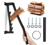 Umelee Divisor de Madera Manual, Montado en la Pared con 40 cm Mango Extendido, Maquina para Rajar Leña, Divisor de Leña Portátil para Fuego, Astilladora de Leña, para Uso Doméstico y Exterior