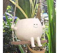 UMESONG Maceta Colgante de Resina con Forma de Cabeza de Flor para Plantas de Interior y Exterior, macetas suculentas para Cadena de Perlas, Ideas de Regalo para Madre, Navidad