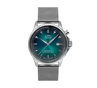 UMF RUHLA Autokinetic 1064M-3 - Reloj de pulsera para hombre, esfera turquesa, correa milanesa 1064M-3, fabricado en Alemania, turquesa