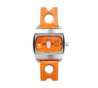 UMF RUHLA Jumping Hour - Reloj digital de disco en naranja - 41 mm - automático 26 piedras - Caja de acero inoxidable - Cristal de zafiro - Reserva de marcha 36 h - Edición limitada 2025 - Fabricado
