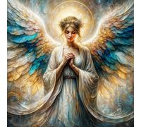 Umfarvt 5D Angel Girl Diamond Painting Kits for Adults Kids,DIY Square Full Drill diamond art painting kits,Canvas Embroidery Diamond Art Craft for Home Wall Decor 40x40cm