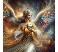 Umfarvt 5D Angel'S Love Diamond Painting Kits for Adults Kids,DIY Square Full Drill diamond art painting kits,Canvas Embroidery Diamond Art Craft for Home Wall Decor 40x40cm