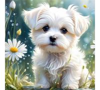 Umfarvt 5D Animal Dog Diamond Painting Kits for Adults Kids,DIY Round Full Drill diamond art painting kits,Canvas Embroidery Diamond Art Craft for Home Wall Decor 90x90cm