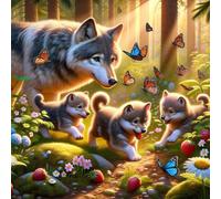 Umfarvt 5D Animal Party Diamond Painting Kits for Adults Kids,DIY Round Full Drill diamond art painting kits,Canvas Embroidery Diamond Art Craft for Home Wall Decor 90x90cm
