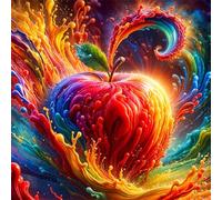 Umfarvt 5D Aurora de frutas Diamond Painting Kit Completo,diamond painting Art kit para Adultos,DIY Round Cristal Pintura de Diamante Bordado Punto de Cruz Manualidades para Decor Hogar 100x100cm