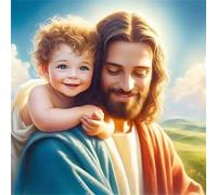 Umfarvt 5D Believer Angel Diamond Painting Kits for Adults Kids,DIY Square Full Drill diamond art painting kits,Canvas Embroidery Diamond Art Craft for Home Wall Decor 30x30cm