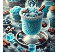 Umfarvt 5D Blue Ice Diamond Painting Kits for Adults Kids,DIY Round Full Drill diamond art painting kits,Canvas Embroidery Diamond Art Craft for Home Wall Decor 30x30cm