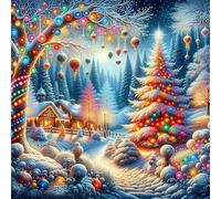 Umfarvt 5D Bustling Village Diamond Painting Kits for Adults Kids,DIY Round Full Drill diamond art painting kits,Canvas Embroidery Diamond Art Craft for Home Wall Decor 100x100cm