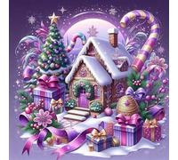 Umfarvt 5D Cartoon Christmas Diamond Painting Kits for Adults Kids,DIY Round Full Drill diamond art painting kits,Canvas Embroidery Diamond Art Craft for Home Wall Decor 100x100cm