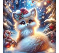 Umfarvt 5D Christmas Animals Diamond Painting Kits for Adults Kids,DIY Round Full Drill diamond art painting kits,Canvas Embroidery Diamond Art Craft for Home Wall Decor 60x60cm