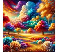 Umfarvt 5D Colorful Clouds Diamond Painting Kits for Adults Kids,DIY Round Full Drill diamond art painting kits,Canvas Embroidery Diamond Art Craft for Home Wall Decor 90x90cm