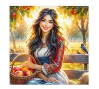 Umfarvt 5D Confident Girl Diamond Painting Kits for Adults Kids,DIY Square Full Drill diamond art painting kits,Canvas Embroidery Diamond Art Craft for Home Wall Decor 30x30cm