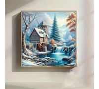 Umfarvt 5D Country Pond Diamond Painting Kits for Adults Kids,DIY Round Full Drill diamond art painting kits,Canvas Embroidery Diamond Art Craft for Home Wall Decor 90x90cm