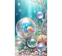 Umfarvt 5D Diamond Art Painting,Marine Life diamond painting Kits for Adults,DIY Square Full Drill Canvas Embroidery Cross Stitch,Diamond Arts Crafts Painting Pictures for Home Wall Decor 30x70cm