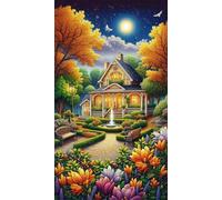 Umfarvt 5D Diamond Painting Kit Completo,Árbol jardín desván Diamond Art Kits para Adultos,DIY Round Drill Rhinestone Bordado Punto De Cruz Artes Manualidade Para Decoración de Pared 60x130cm