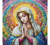 Umfarvt 5D Faith Girl Diamond Painting Kits for Adults Kids,DIY Square Full Drill diamond art painting kits,Canvas Embroidery Diamond Art Craft for Home Wall Decor 30x30cm