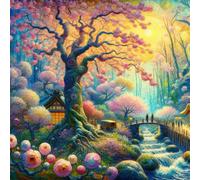 Umfarvt 5D Fantastical Landscapes Diamond Painting Kits for Adults Kids,DIY Round Full Drill diamond art painting kits,Canvas Embroidery Diamond Art Craft for Home Wall Decor 100x100cm
