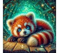 Umfarvt 5D Firefly Jungle Animals Diamond Painting Kits for Adults Kids,DIY Square Full Drill diamond art painting kits,Canvas Embroidery Diamond Art Craft for Home Wall Decor 30x30cm