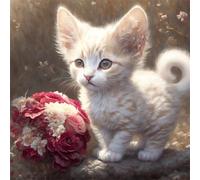 Umfarvt 5D Furry Animals Diamond Painting Kits for Adults Kids,DIY Square Full Drill diamond art painting kits,Canvas Embroidery Diamond Art Craft for Home Wall Decor 100x100cm