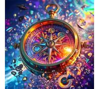 Umfarvt 5D Golden Compass Diamond Painting Kits for Adults Kids,DIY Round Full Drill diamond art painting kits,Canvas Embroidery Diamond Art Craft for Home Wall Decor 80x80cm