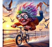 Umfarvt 5D Grandma Seagull Diamond Painting Kits for Adults Kids,DIY Square Full Drill diamond art painting kits,Canvas Embroidery Diamond Art Craft for Home Wall Decor 40x40cm