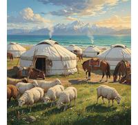 Umfarvt 5D Grassland Sheep Diamond Painting Kits for Adults Kids,DIY Round Full Drill diamond art painting kits,Canvas Embroidery Diamond Art Craft for Home Wall Decor 80x80cm