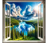 Umfarvt 5D Green Scenery Diamond Painting Kits for Adults Kids,DIY Square Full Drill diamond art painting kits,Canvas Embroidery Diamond Art Craft for Home Wall Decor 30x30cm