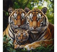 Umfarvt 5D Jungle Animals Diamond Painting Kits for Adults Kids,DIY Round Full Drill diamond art painting kits,Canvas Embroidery Diamond Art Craft for Home Wall Decor 80x80cm
