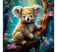 Umfarvt 5D Koala Tree Diamond Painting Kits for Adults Kids,DIY Square Full Drill diamond art painting kits,Canvas Embroidery Diamond Art Craft for Home Wall Decor 30x30cm