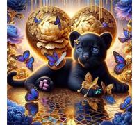 Umfarvt 5D Luxury Animals Diamond Painting Kits for Adults Kids,DIY Square Full Drill diamond art painting kits,Canvas Embroidery Diamond Art Craft for Home Wall Decor 30x30cm