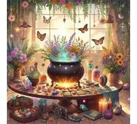 Umfarvt 5D Magical Plants Diamond Painting Kits for Adults Kids,DIY Round Full Drill diamond art painting kits,Canvas Embroidery Diamond Art Craft for Home Wall Decor 70x70cm