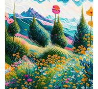 Umfarvt 5D Natural Breeze Diamond Painting Kits for Adults Kids,DIY Square Full Drill diamond art painting kits,Canvas Embroidery Diamond Art Craft for Home Wall Decor 90x90cm