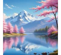 Umfarvt 5D Nature Scenery Diamond Painting Kits for Adults Kids,DIY Round Full Drill diamond art painting kits,Canvas Embroidery Diamond Art Craft for Home Wall Decor 30x30cm