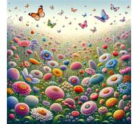 Umfarvt 5D Prairie Flowers Diamond Painting Kits for Adults Kids,DIY Square Full Drill diamond art painting kits,Canvas Embroidery Diamond Art Craft for Home Wall Decor 70x70cm
