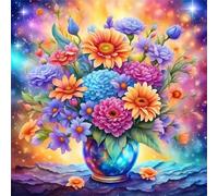 Umfarvt 5D Radiant Bouquet Diamond Painting Kits for Adults Kids,DIY Round Full Drill diamond art painting kits,Canvas Embroidery Diamond Art Craft for Home Wall Decor 70x70cm