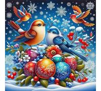 Umfarvt 5D Snowflake Birds Diamond Painting Kits for Adults Kids,DIY Square Full Drill diamond art painting kits,Canvas Embroidery Diamond Art Craft for Home Wall Decor 70x70cm