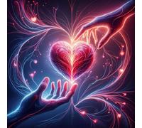 Umfarvt 5D Touch Heart Diamond Painting Kits for Adults Kids,DIY Round Full Drill diamond art painting kits,Canvas Embroidery Diamond Art Craft for Home Wall Decor 50x50cm