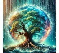 Umfarvt 5D Tree of Life Diamond Painting Kits for Adults Kids,DIY Square Full Drill diamond art painting kits,Canvas Embroidery Diamond Art Craft for Home Wall Decor 50x50cm