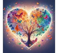 Umfarvt Diamond Painting Kits,5D Árbol de acuarela diamond paintings Manualidades para Adultos,DIY Square Cristal Rhinestones Bordado Punto de Cruz Diamante painting kits para Decor de Pared 30x30cm