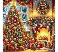 Umfarvt Diamond Painting Kits,5D Casa preciosa diamond paintings Manualidades para Adultos,DIY Square Cristal Rhinestones Bordado Punto de Cruz Diamante Painting Kits para Decor de Pared 40x40cm