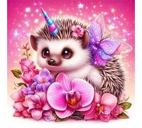 Umfarvt Diamond Painting Kits,5D Erizo cuento hadas diamond paintings Manualidades para Adultos,DIY Round Cristal Rhinestones Bordado Punto de Cruz Diamante painting kits para Decor de Pared 30x30cm